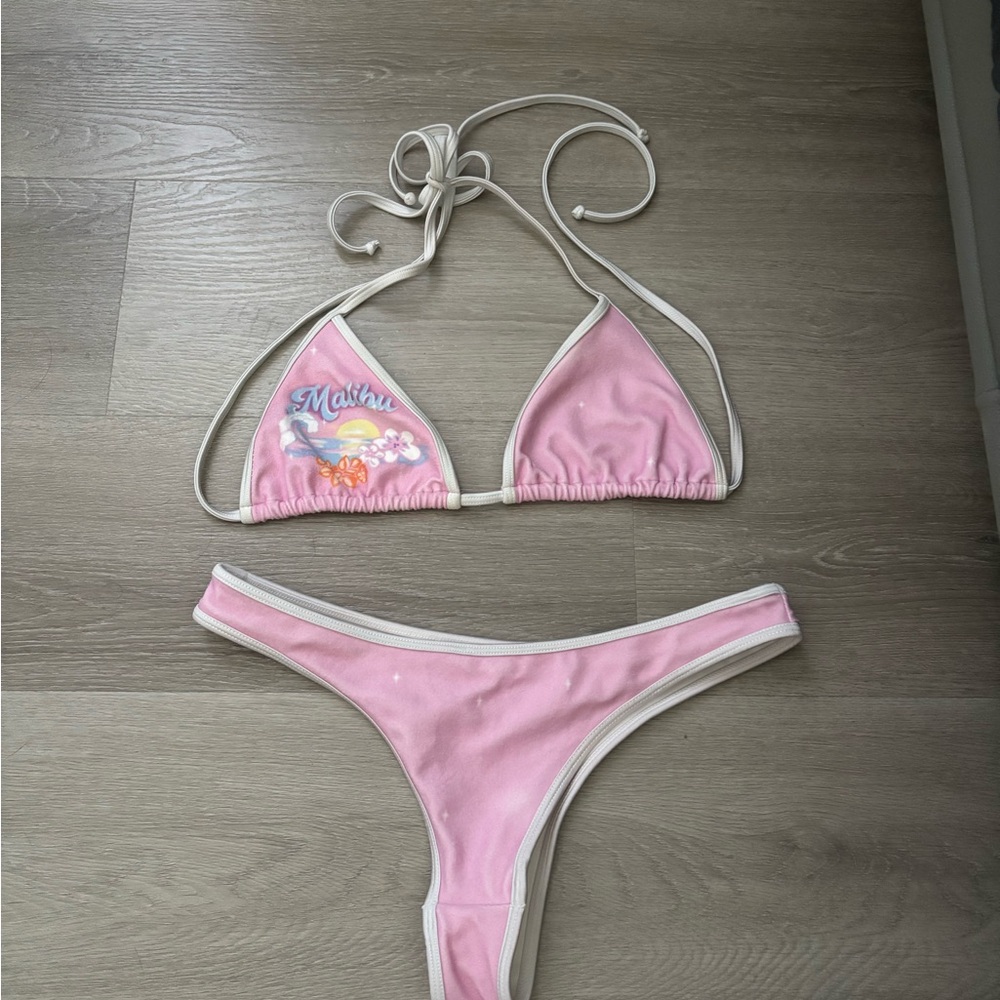 Pink Triangle Bikini Set